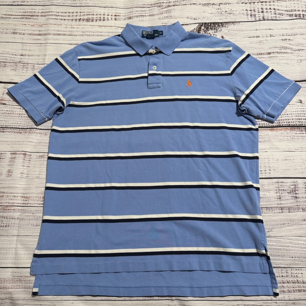 Polo Ralph Lauren Short Sleeve Shirt Classic Fit Baby Blue Men's Size XL‎